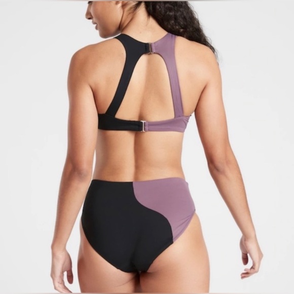 🆕 Athleta Asym Colorblock High Neck Bikini Top | 40D/DD - Picture 3 of 6